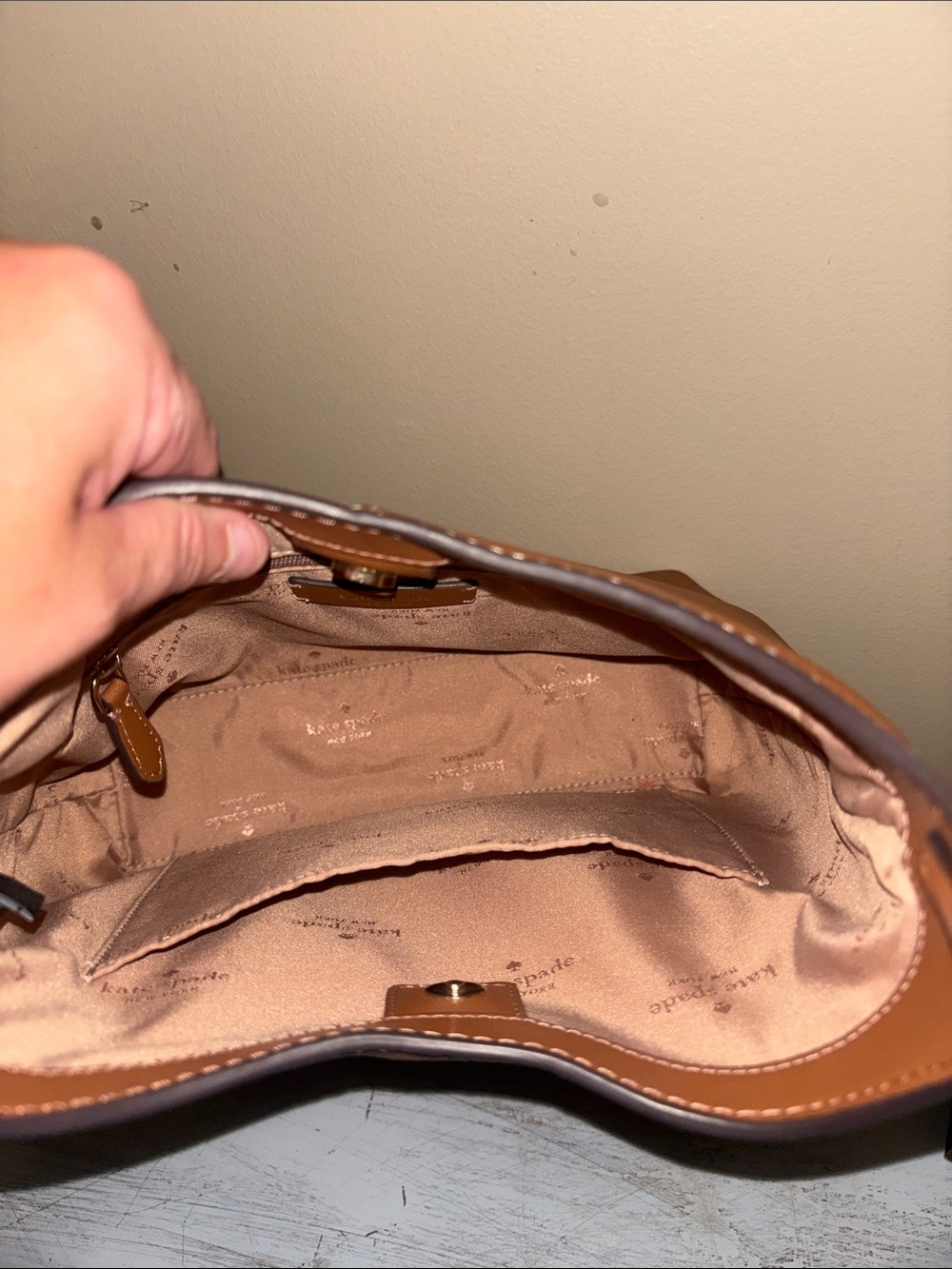 kate spade Cognac Pebbled Leather Shoulder Hobo - Picture 2 of 3